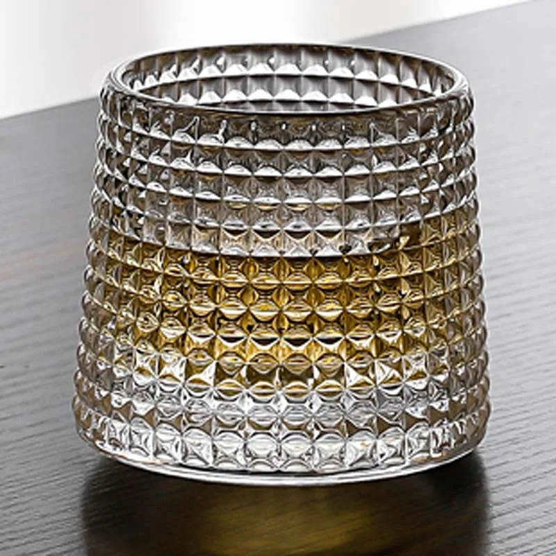 Утолщенный вращающийся хрустальный стакан для виски креативная индивидуальная