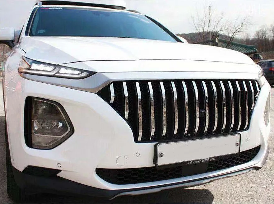 Стиль подходит для hyundai Santa fe sport Передняя сетка передняя решетка вентиляционное отверстие