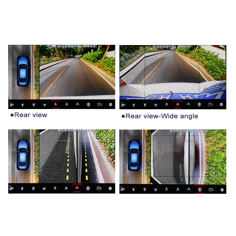 

AHD 3D 360 Degrees DVR Recorder Surround View Monitoring System Bird View Panorama with Rear Front Left Right Side Camera