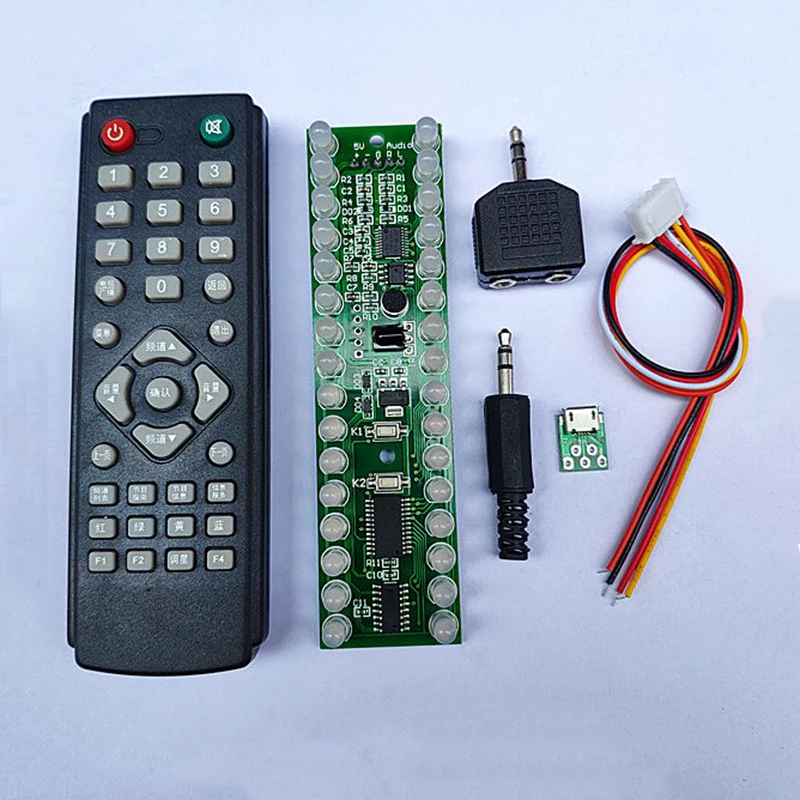 Усилитель мощности активированный голосом спектральный индикатор VU метр стерео