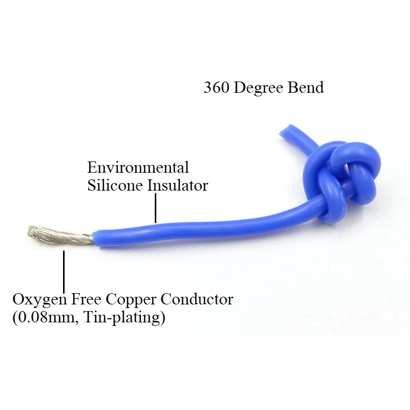 1 м 1AWG медный кабель из силиконовой резины электронный светодиодный светильник