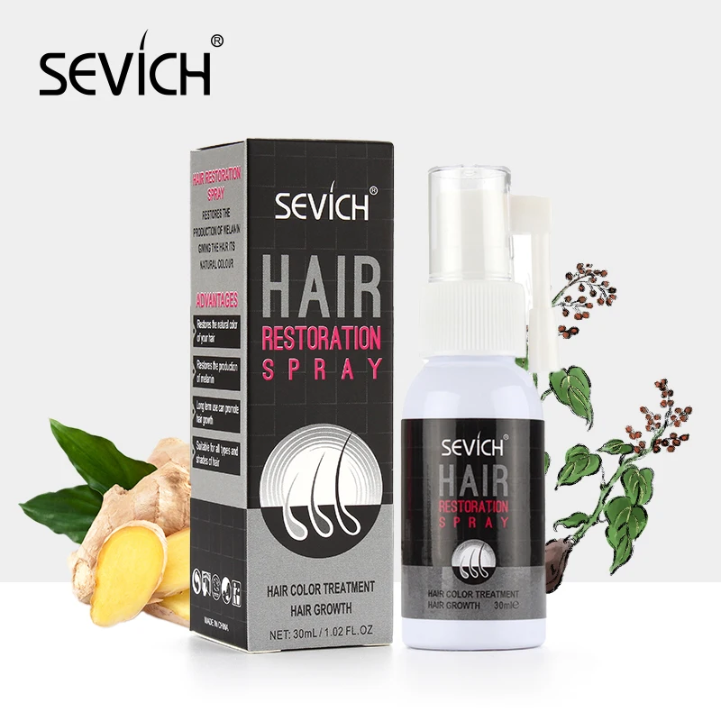 Sevich 30 мл спрей для роста волос имбирный восстановления против выпадения эссенция