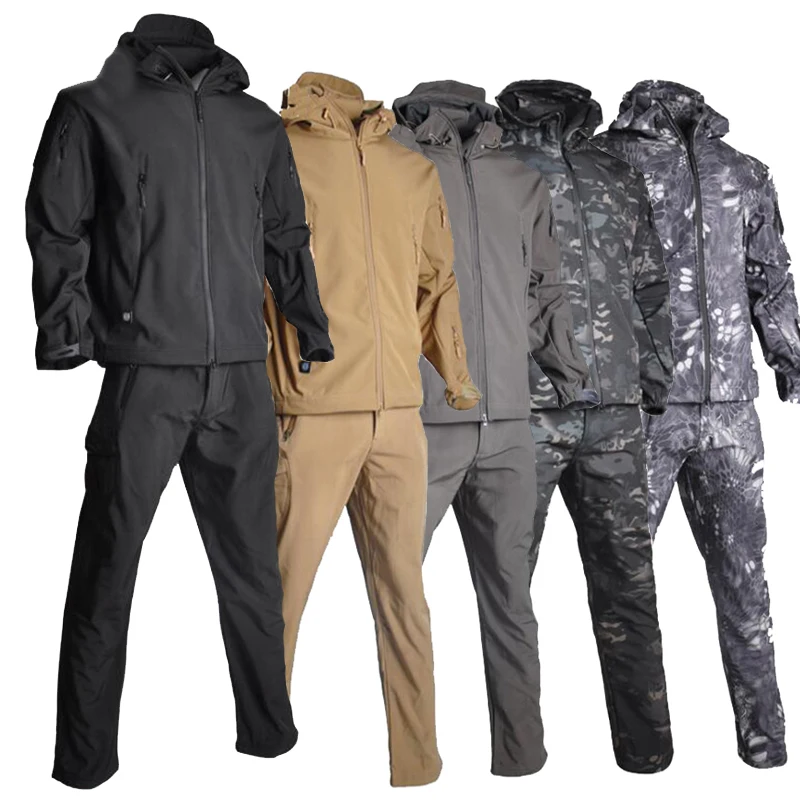 Куртка TAD Sharkskin Softshell мужская уличная куртка и брюки Охотничья Водонепроницаемая