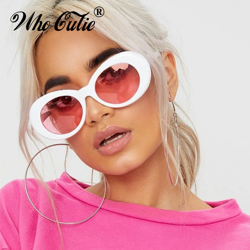 WHO CUTIE 2019 винтажные маленькие овальные солнцезащитные очки мужские и женские