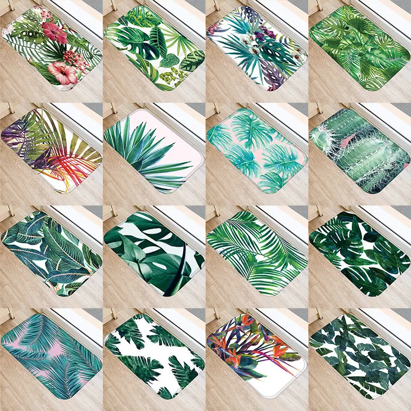 Кактус тропический Monstera кухонный коврик в прихожей пасторальный стиль Напольный
