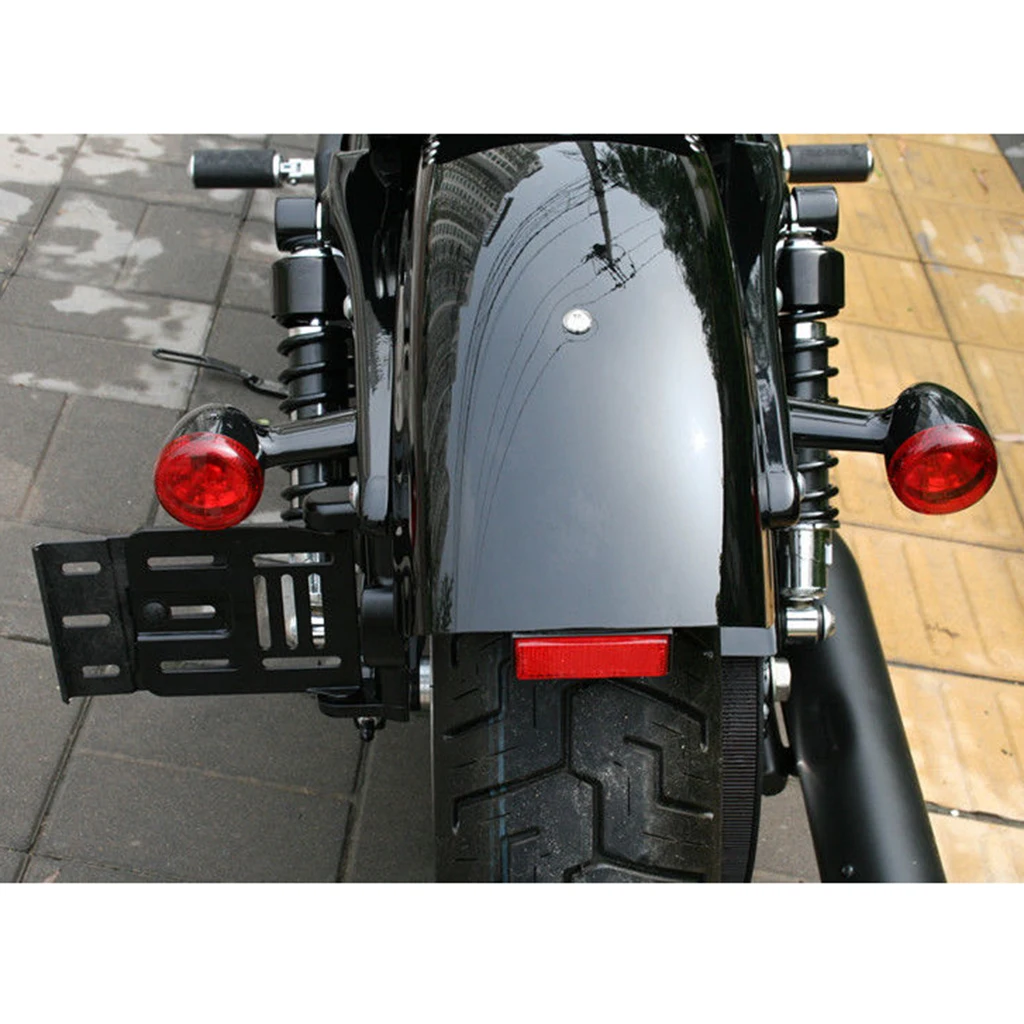 Черный боковой Кронштейн номерного знака для Harley Dyna Sportster | - Цена: 4 065,67 руб.