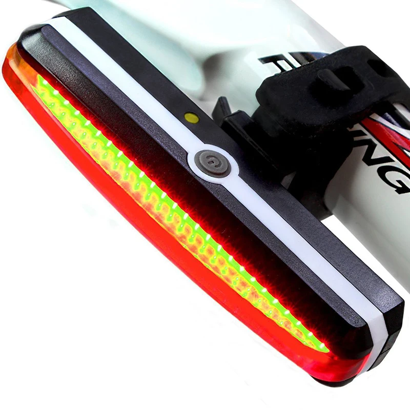 Rechargeable Flashlight USB Rechargeable Bicycle Light Cycling LED Taillight Waterproof Bike Front Rear Tail Headlight