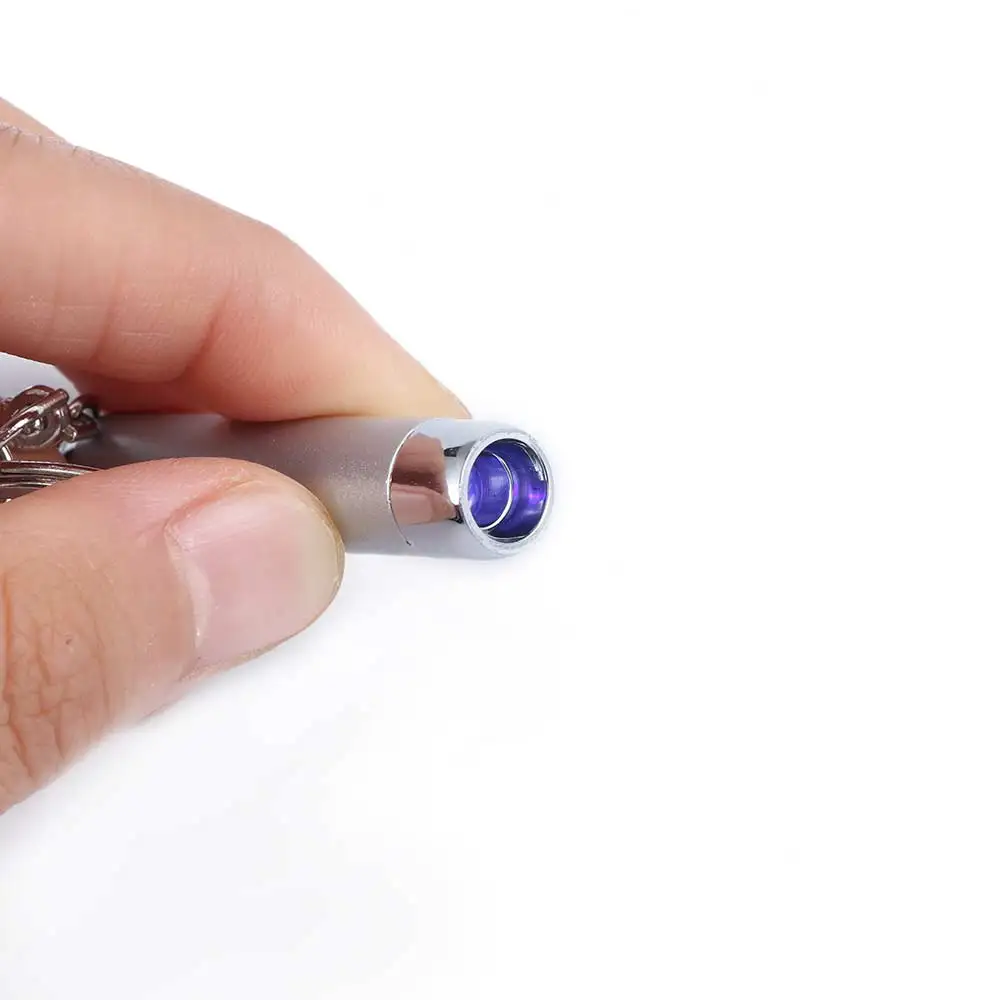 Портативная мини светодиодная УФ вспышка 1 шт. металлический карманный фонарик