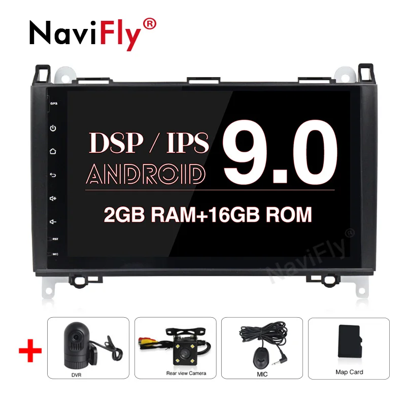 PX30 NaviFly android9.0 ips/DSP 9 дюймов экран DAB+ Автомобильный Mtleimedia плеер для Mercedes/Benz/Sprinter/B200/b-класс/W245/B170/W169 - Цвет: PX30