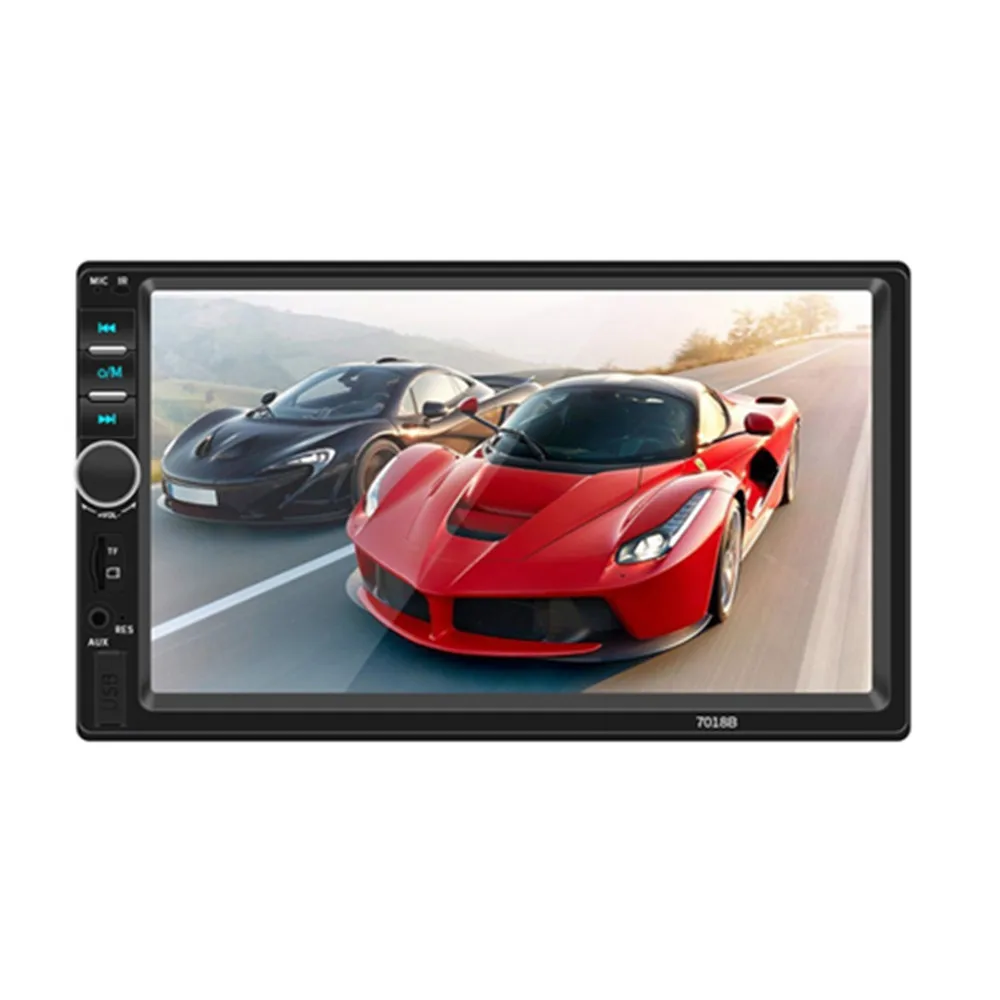 7018B Автомагнитола 2 Din Mp5 плеер Bluetooth Handsfree сенсорный экран авто радио обратное