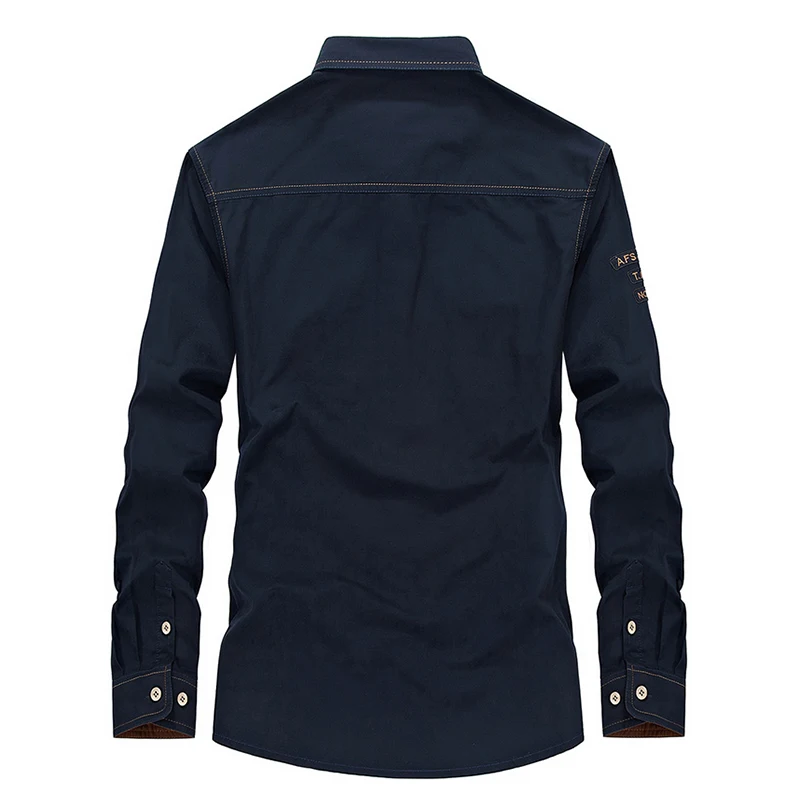 Мужская рубашка с длинным рукавом 100% хлопок цвет хаки|green shirt men|army green shirtbrand men |