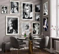 madonna poster famous music singer black white photo star actress wall art pictures for living room decor