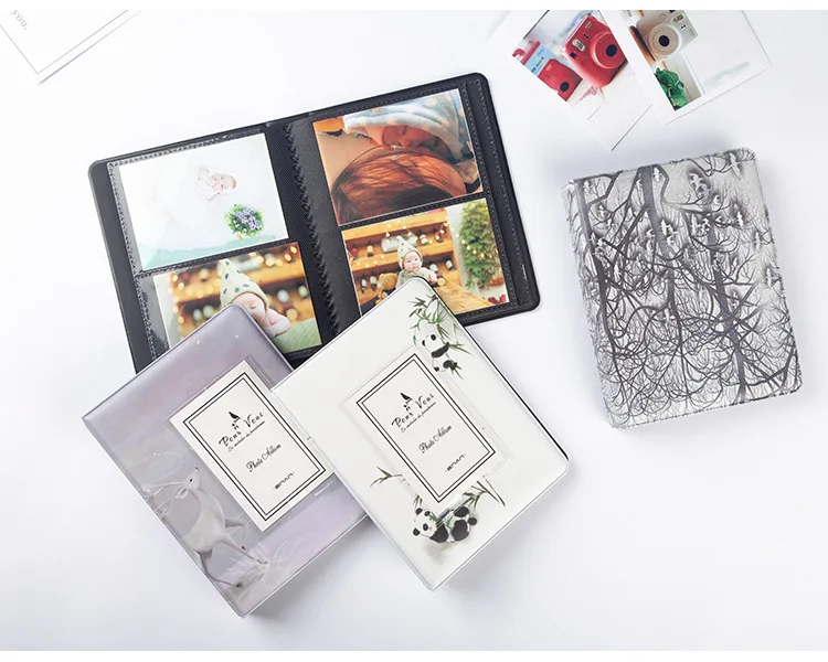 64 карманы 3 дюймов фотоальбом книги для ЖК-дисплея с подсветкой Fujifilm Instax Mini самоклейка на окна альбом Instax Mini 9 камеры одноступенного процесса 8 7s 90 70 25 визитная карточка держатель билета