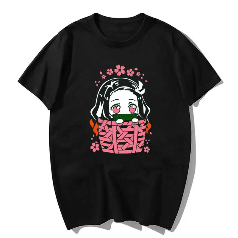 

Kimetsu No Yaiba Nezuko Kamado T Shirt Men Kawaii Summer Tops Cartoon Karate Graphic Tees Tee Shirt Unisex Harajuku Shirt Male