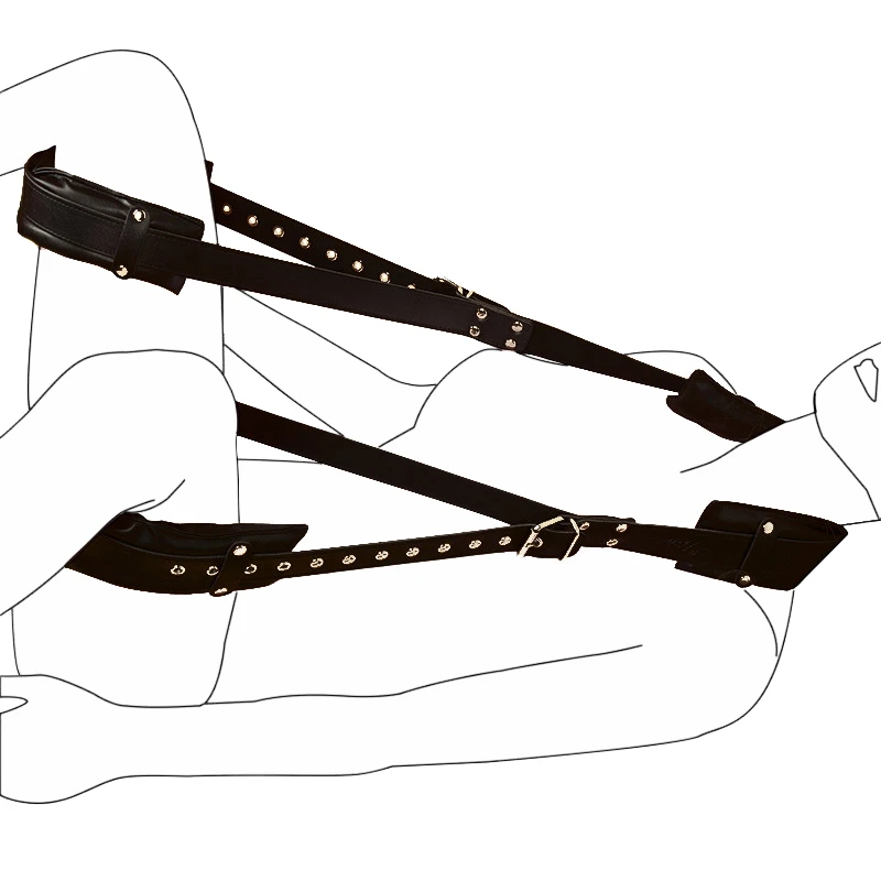 

Couples Sex Toys Leather Handcuffs Open Leg Neck Thigh Cuffs BDSM Bondage Slave Restraint Handcuffs for Sex Position Adult Games