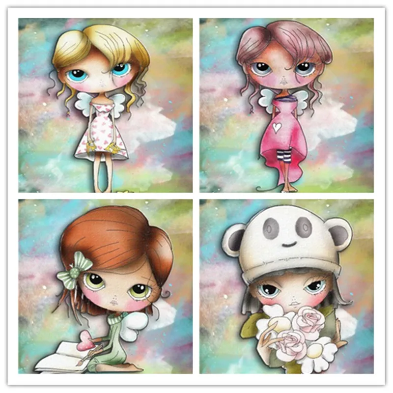 DIY Алмазная вышивка мультфильм девушка алмазная живопись картина крестиком