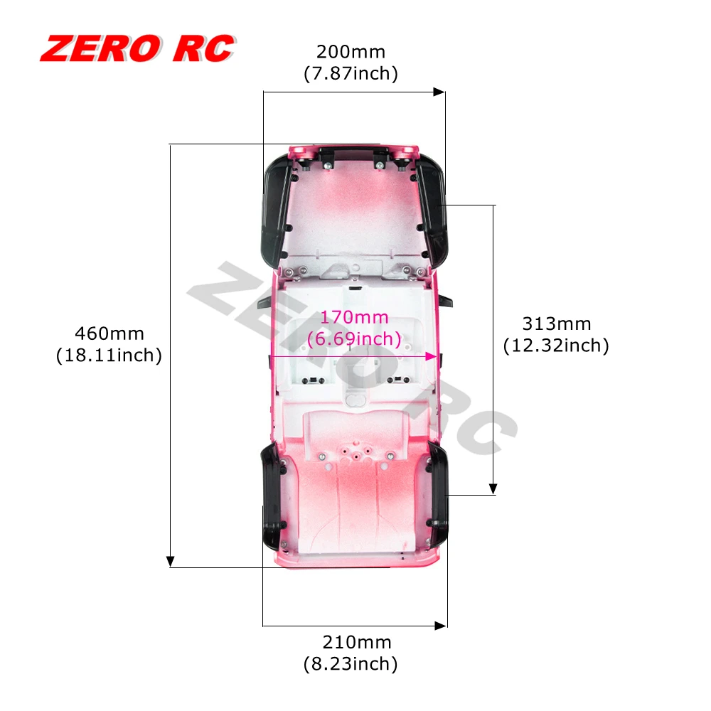 ROCK Crawler 1/10 JEEP WRANGLER RUBICON без крыши колесная база 313 мм трансформируемый твердый