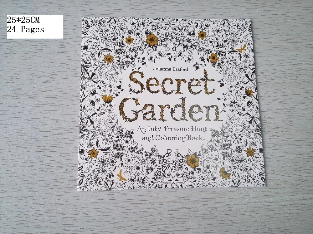 

24 Pages English Edition Secret Garden Coloring Book Adult Relieve Stress Painting Drawing Books
