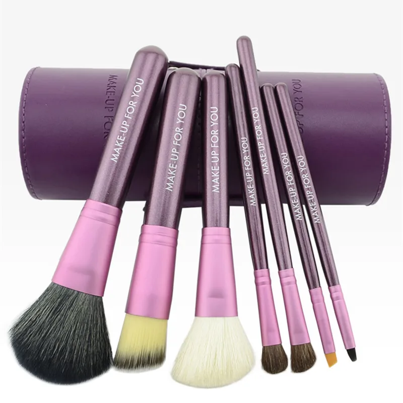 Профессиональный 7 шт. набор кистей для макияжа Высокое качество козья шерсть
