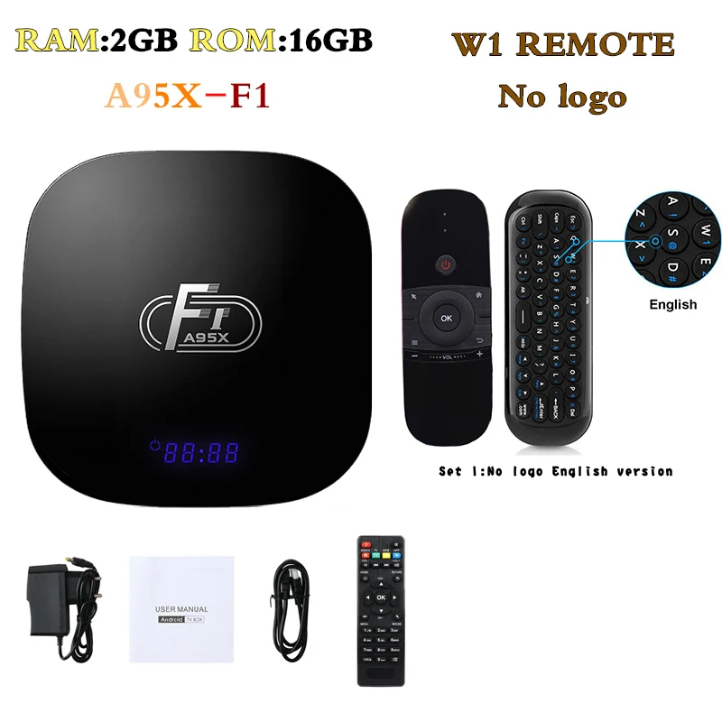2G16G WI No logo Wechip A95XF1 Amlogic S905W IP tv Android 8,1 Smart tv Box 1080P HD Поддержка 4K 2,4G Wifi 100M LAN H.265 4K HD телеприставка - Цвет: 2G16G WI No logo