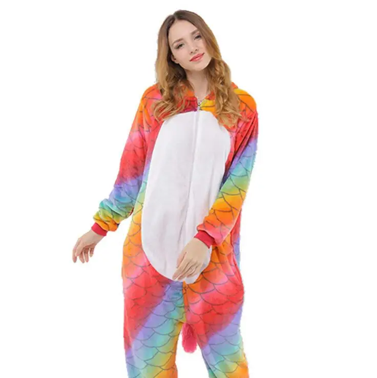 Пижама-Комбинезон кигуруми в виде животных для взрослых кошки медведя акулы