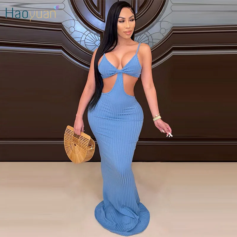 

Платье-Макси женское трикотажное на тонких бретельках