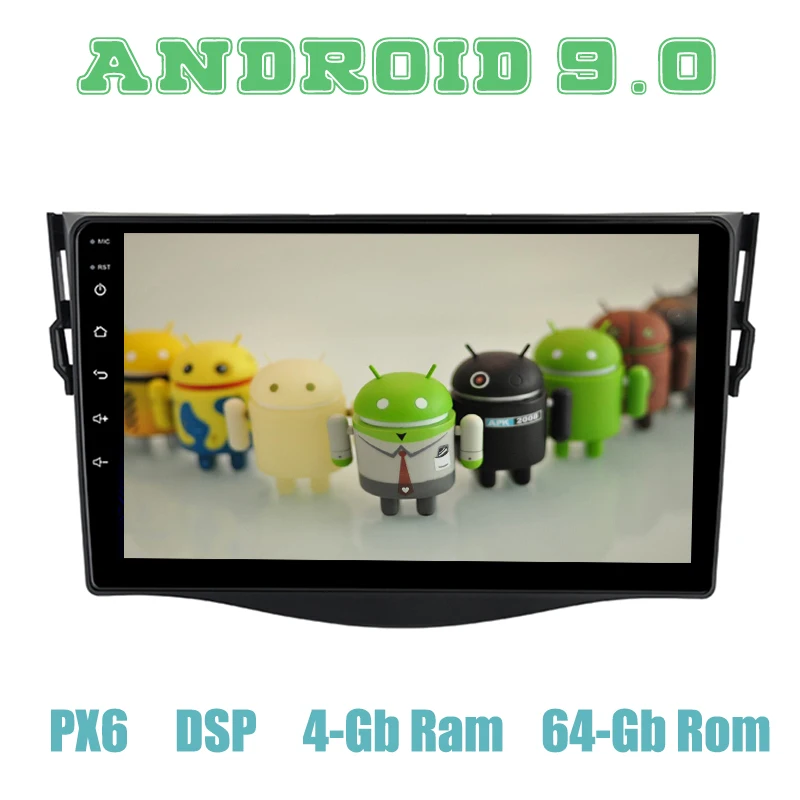 PX6 Android 9 0 Автомобильный GPS радио мультимедиа для Toyota RAV4 RAV 4 2006 2012 с DSP + 64 Гб wifi