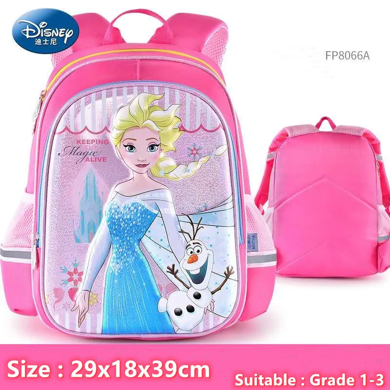 Disney Frozen school bags for girls Elsa Anna plush primary cute student water proof  backpack Grade 1-3 Mochila Escolar hombre