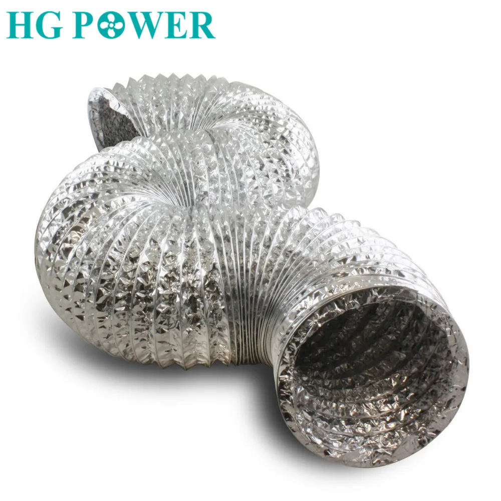 

2m 4''6''Flexible Double Aluminum Foil Ducting Hose for Duct Fan Recuperation Exhaust Ventilator Kitchen Hood Ventilation Outlet