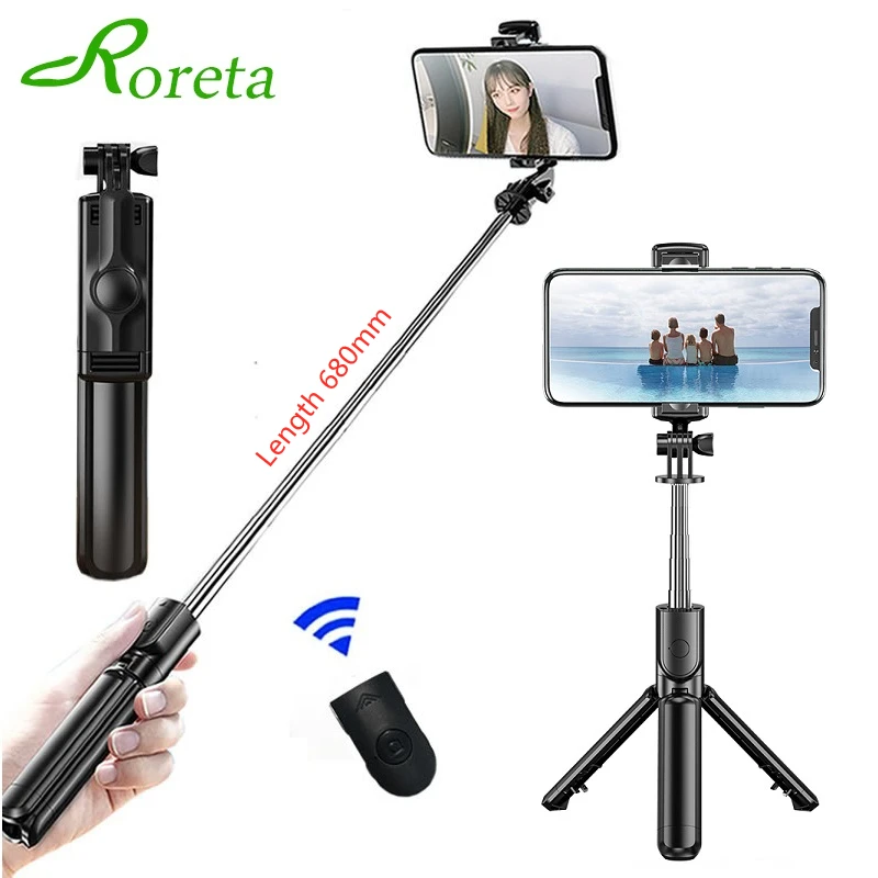 Roreta Bluetooth беспроводной селфи выдвижной складной монопод Штатив с дистанционным затвором для смартфона iPhone/huawei - изображение