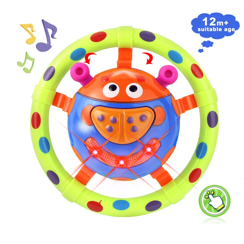 

1pcs cute baby toys with sound and light ladybug baby toy children musical grasping toy as a gift for little kids 6613-5