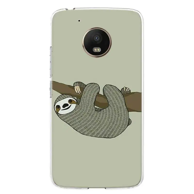 sloth cute animals phone case for motorola moto g9 power g8 g7 play g6 plus g5 g30 one fusion vision action e6 e5 cover shell free global shipping