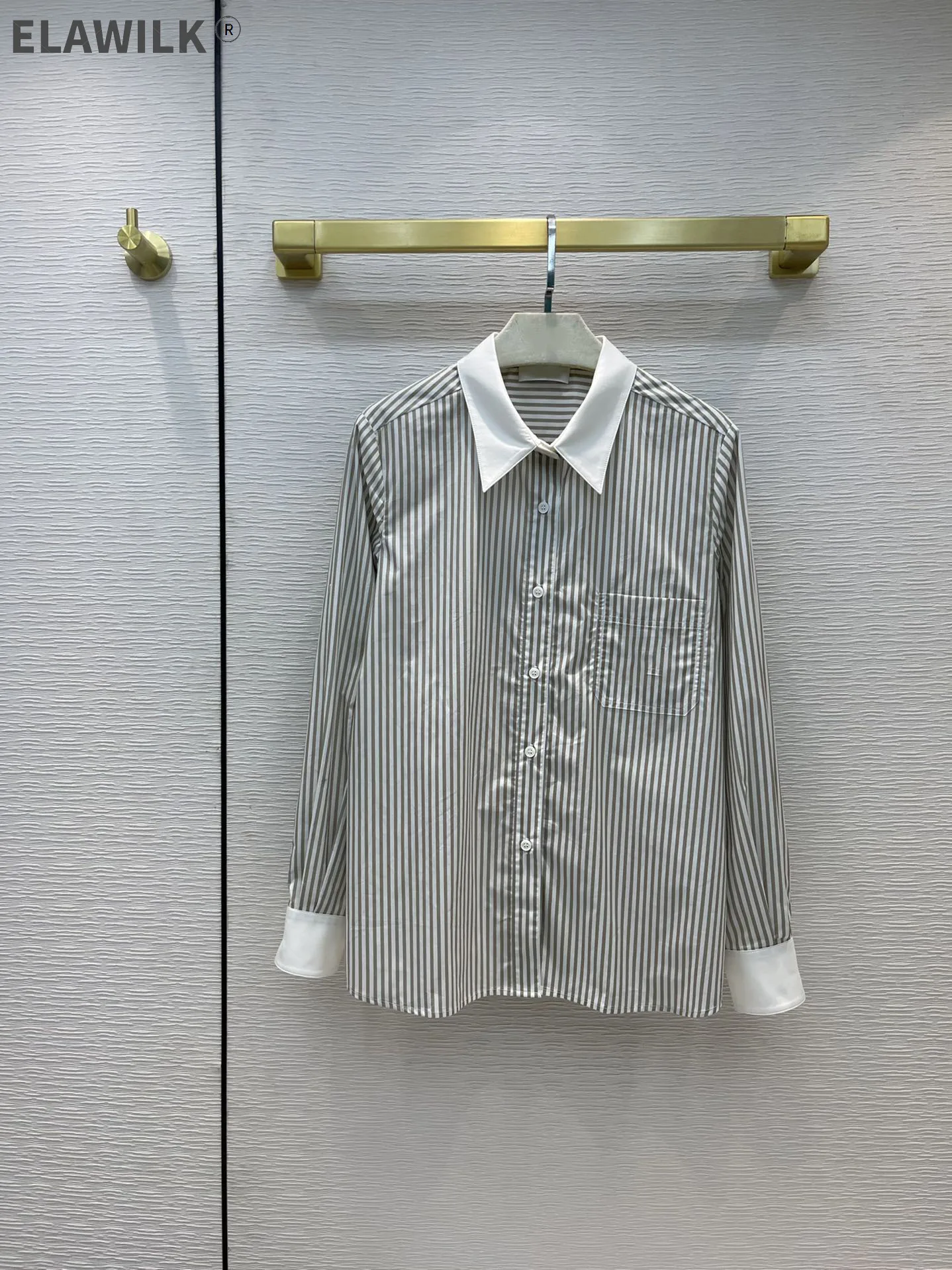 

Женская хлопковая рубашка, в полоску, с длинным рукавом, с 3D вырезом, 2021