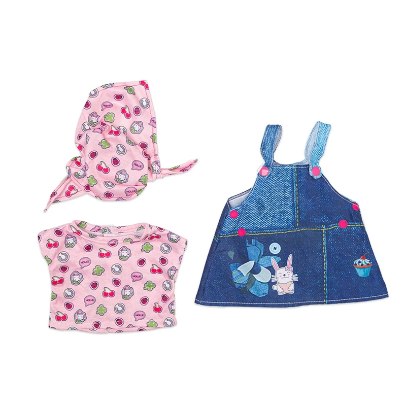 

Baby New Born Fit 17 inch 43cm Doll Accessories Cowboy Dress Suit Doll Clothes For Baby Gift