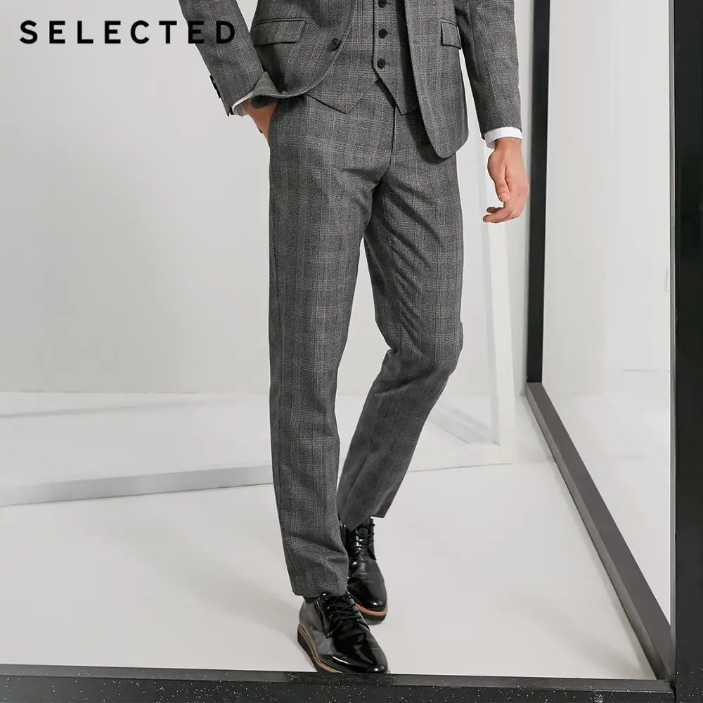 Отборные мужские брюки ретро костюм тело Бизнес Slim Fit Брюки западные Брюки S | 41836A506