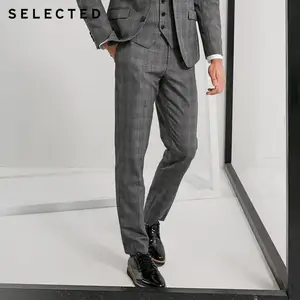 Мужской костюм в стиле ретро, приталенный деловой костюм, брюки в западном стиле, Размеры S  41836A506