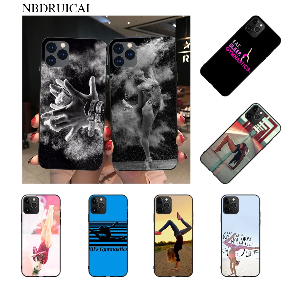 

NBDRUICAI Sports gymnastics Soft Silicone TPU Phone Cover for iPhone 11 pro XS MAX 8 7 6 6S Plus X 5S SE XR case