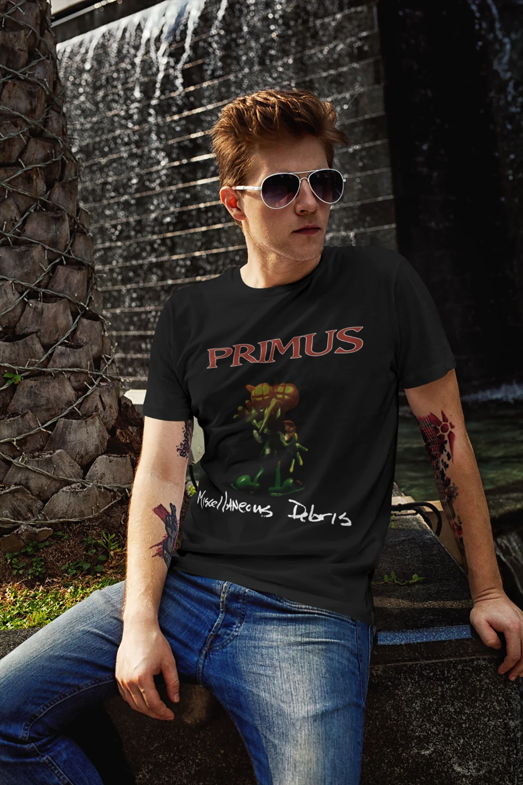 Альбомная черная футболка Primus с изображением прочих мусора размер S-3XL бесплатная