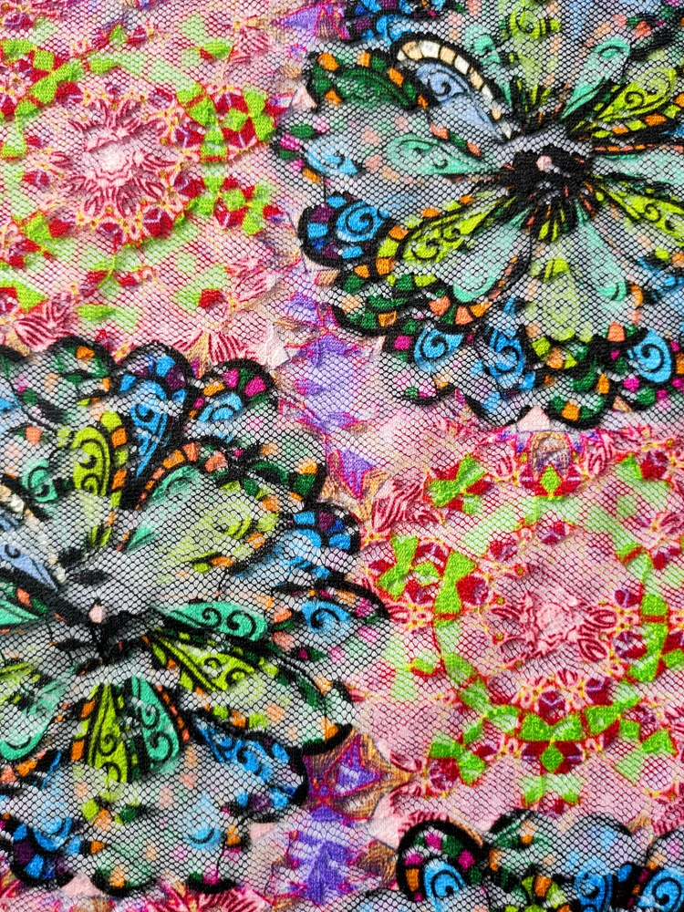 Подсолнечника кружевная ткань с принтом пикантные дышащие моющиеся женские