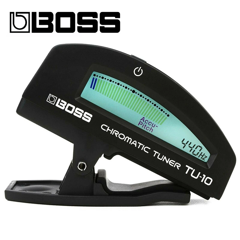 BOSS TU-10-BK Clip-On Цвет Дисплей хроматические инструмент тюнер бас-гитары | Спорт и