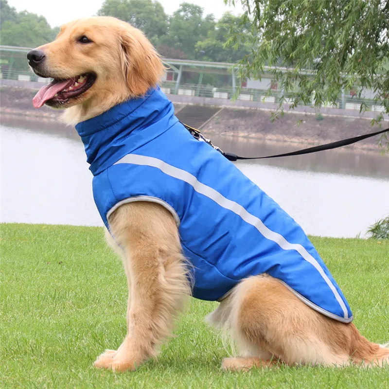 

Dog Coat Waterproof Dog Jacket Plus Velvet Autumn Winter Dog Clothes for Large Dogs Reflective Jackets Thick Coats Pet Products