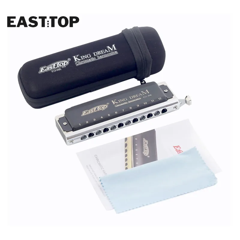 EASTTOP T1248K 12-отверстие 48 оттенков Хроматическая черная гармоника Клавиша C для