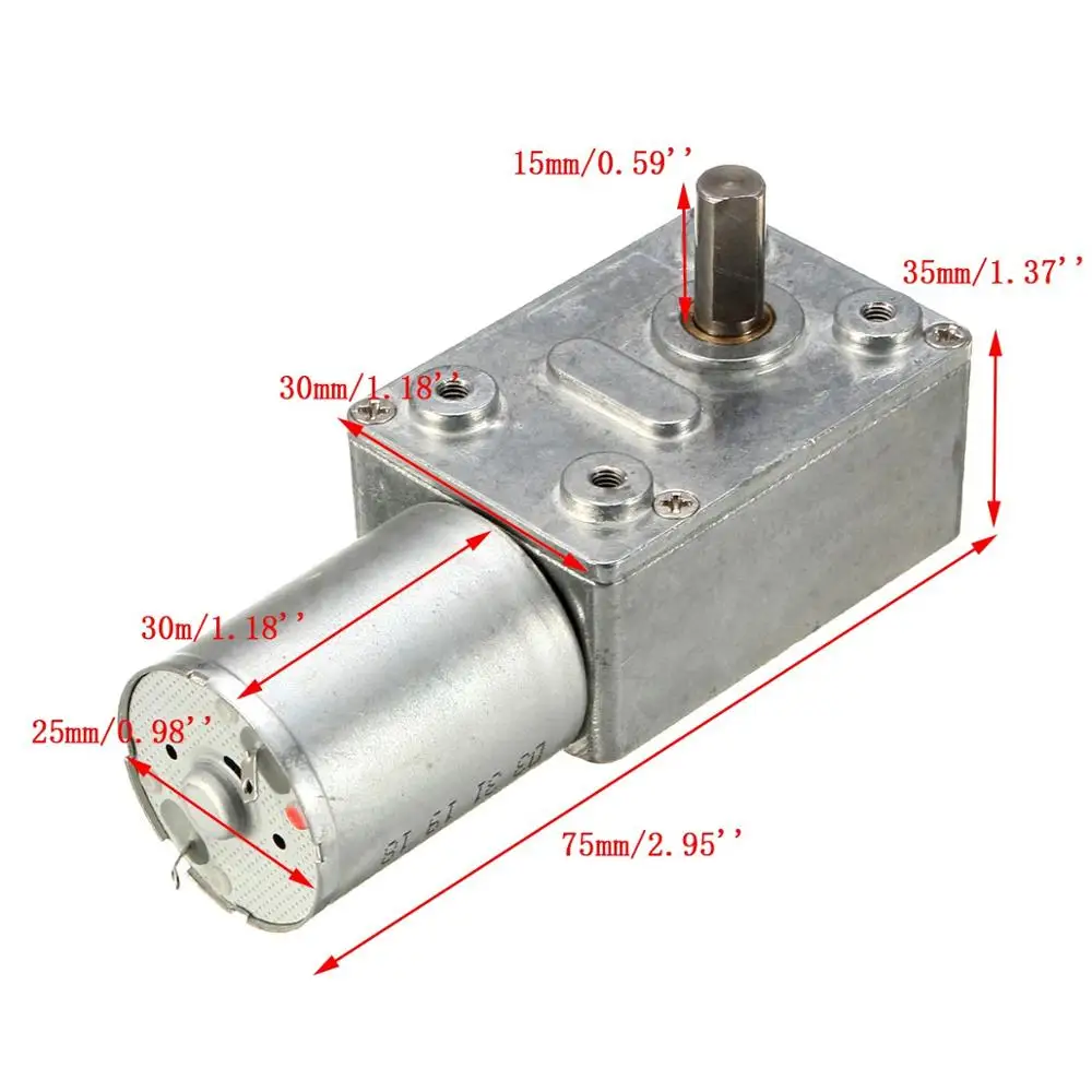 Высокий крутящий момент Электрический Мощность турбо мотор с червячной