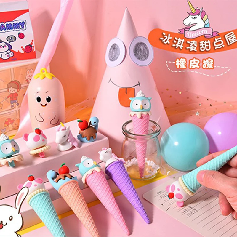 Милые детские Ластики-карандаш для мороженого 1 шт. милые резиновые ластики в