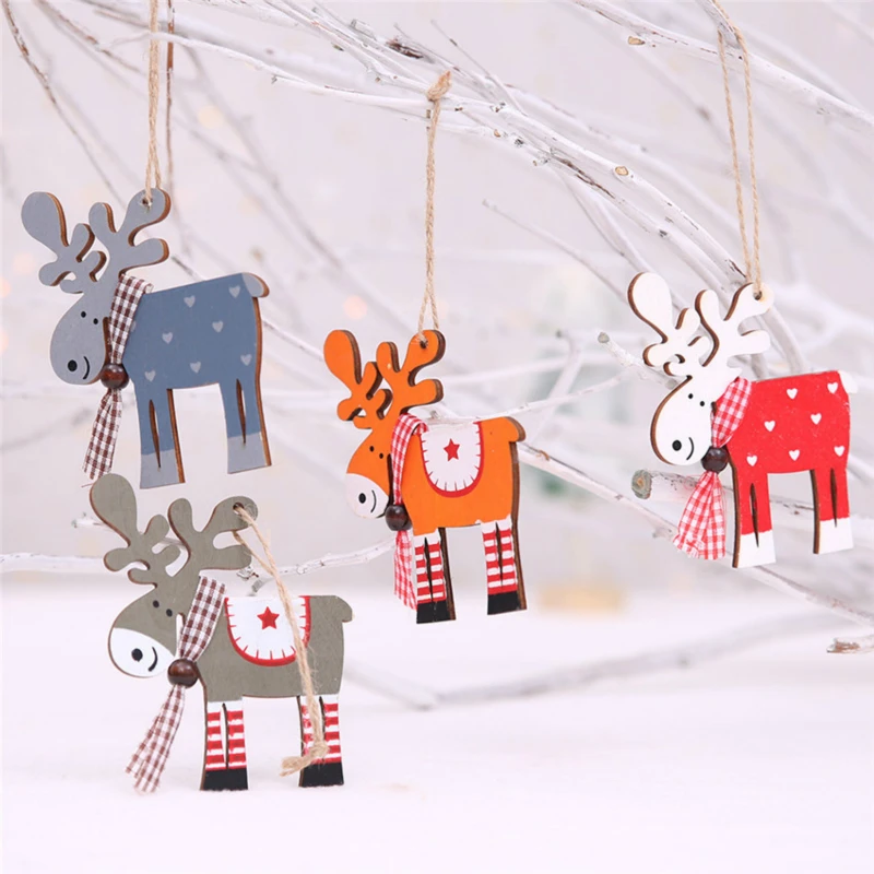 Новогоднее деревянное Рождественское украшение 2020 Рождественская елка DIY Декор