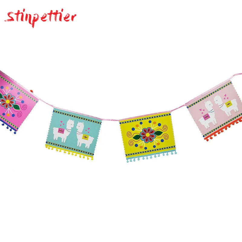 Одноразовая посуда из альпаки розовый синий Топпер для торта тарелка соломенная