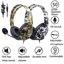 For PS4 Wired Gaming Headset Headphones Earphones with Microphone for PlayStation 4 PS4 X-ONE PC Phone and Laptop