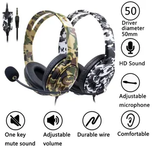 for ps4 wired gaming headset headphones earphones with microphone for playstation 4 ps4 x one pc phone and laptop free global shipping