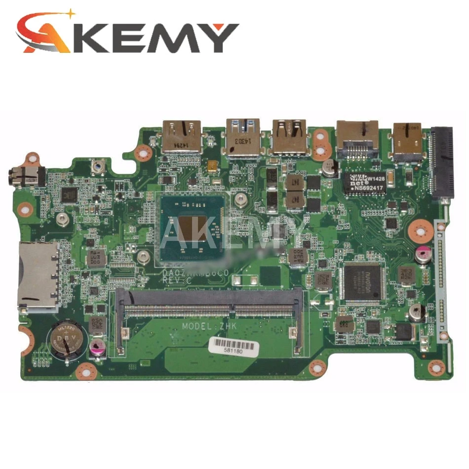 

Akemy For Acer aspire ES1-111 ES1-111M E3-111 B115-M Laptop Motherboard NBMRQ11001 DA0ZHKMB6C0 with Processor onboard