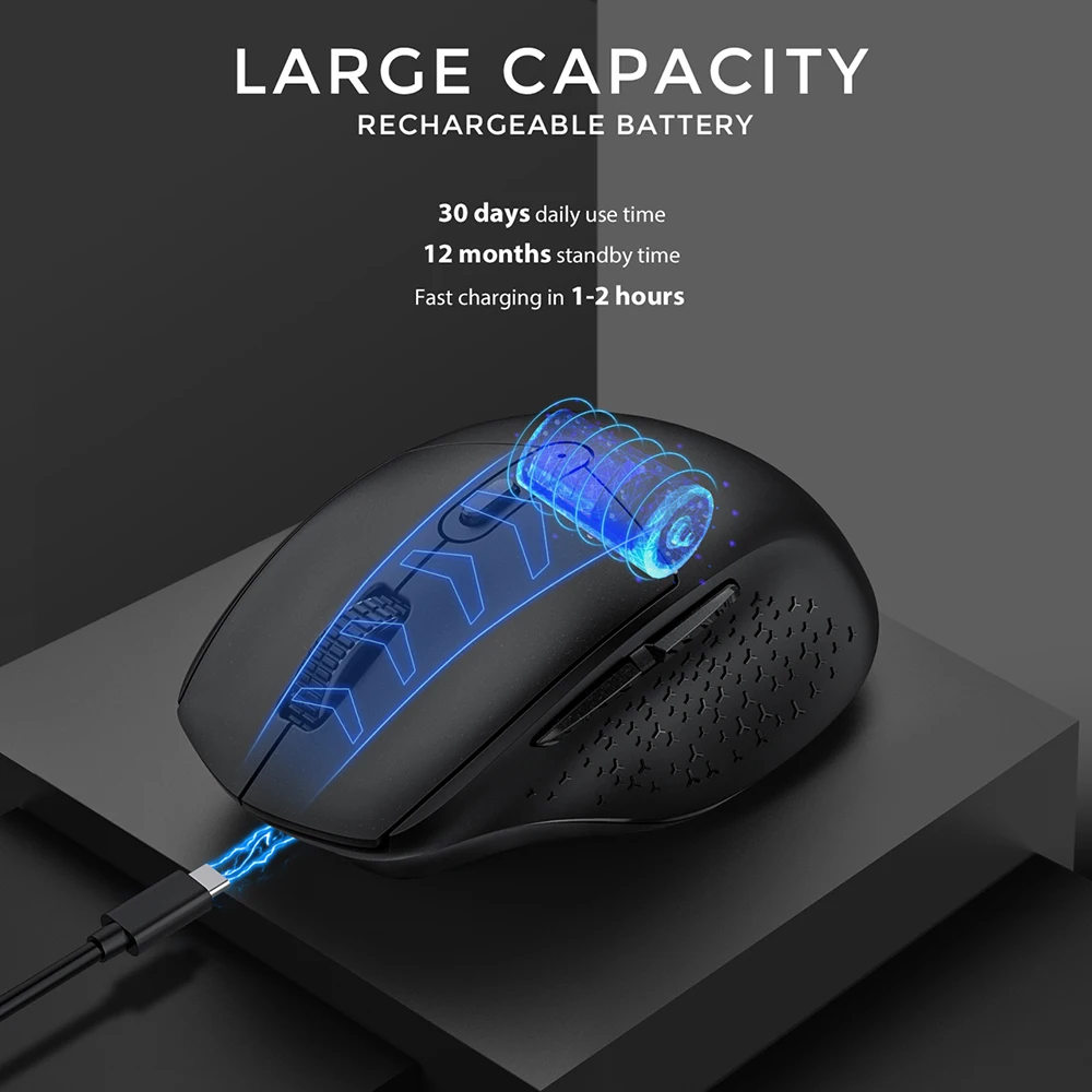 Мышь Компьютерная VicTsing PC262 2 4 ГГц 6 кнопок 2400DPI